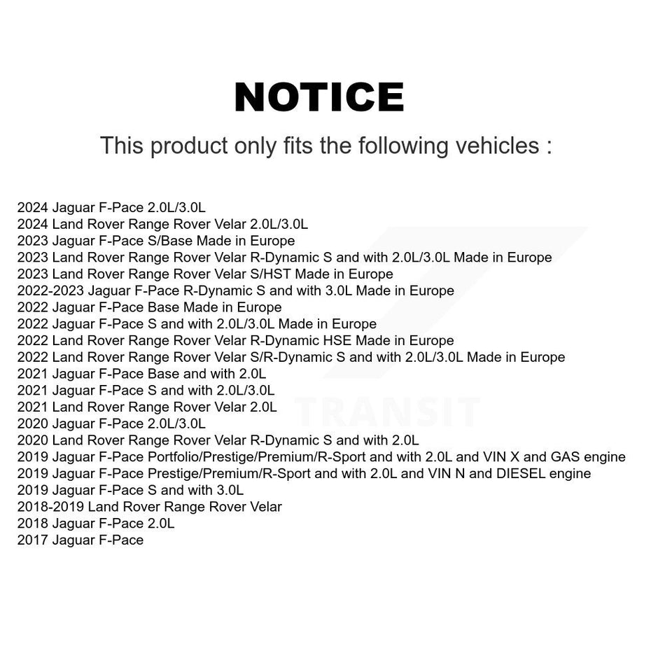 Rear Brake Pads Wear Sensor (2 Pack) For Jaguar F-Pace Land Rover Range Velar KSE-100253