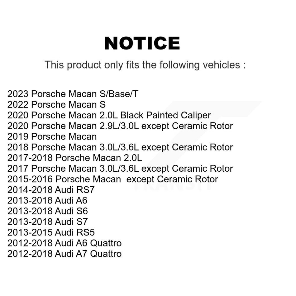 Rear Brake Pads Wear Sensor (2 Pack) For Porsche Macan Audi A6 Quattro A7 RS5 S6 RS7 S7 KSE-100261