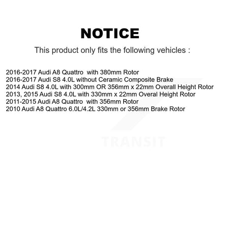 Rear Brake Pads Wear Sensor (2 Pack) For Audi A8 Quattro S8 KSE-100269