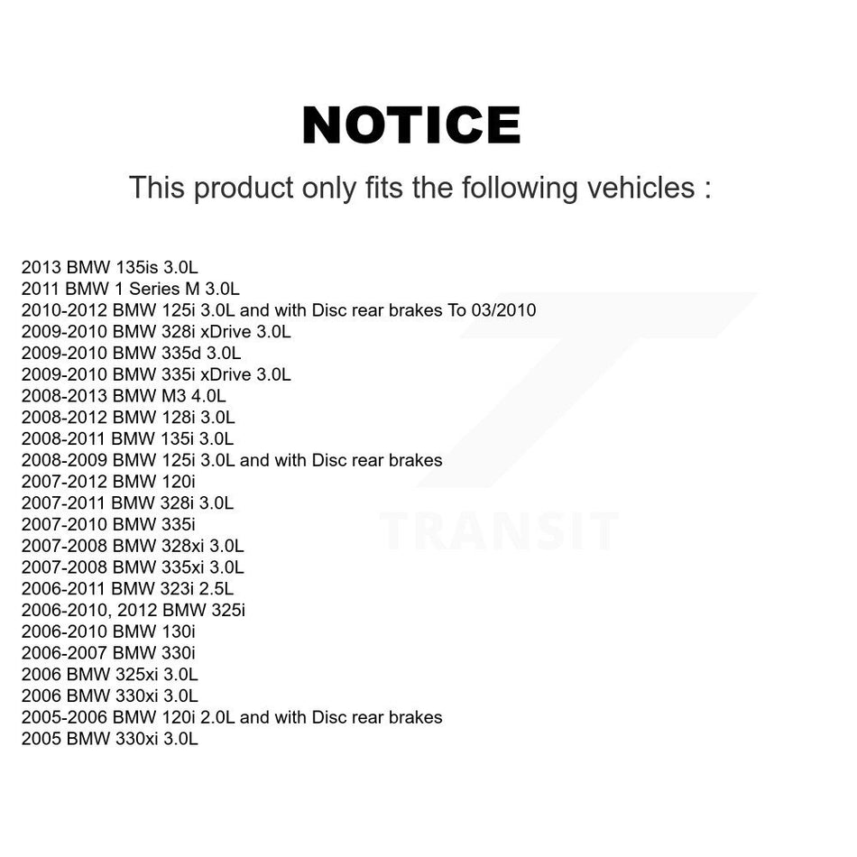 Rear Brake Pads Wear Sensor (2 Pack) For BMW 323i 328i 128i 335i xDrive 328xi M3 325i 1 M KSE-100279