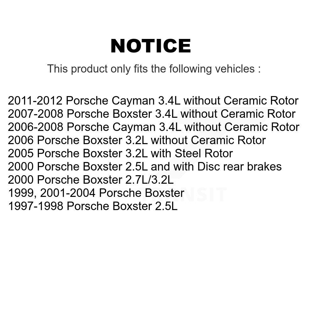 Rear Brake Pads Wear Sensor (2 Pack) For Porsche Boxster Cayman KSE-100284