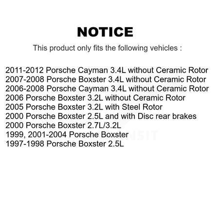 Rear Brake Pads Wear Sensor (2 Pack) For Porsche Boxster Cayman KSE-100284