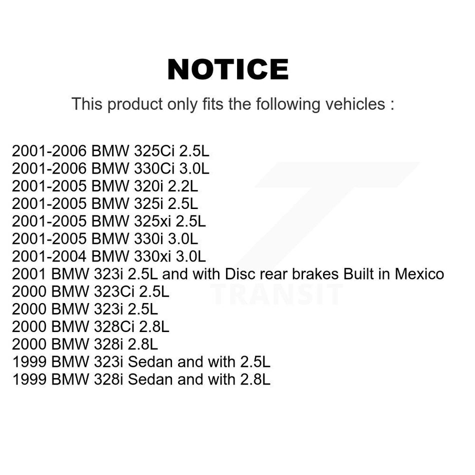 Rear Brake Pads Wear Sensor (2 Pack) For BMW 330Ci 325i 325Ci 320i 325xi 330i 323i 328i KSE-100286