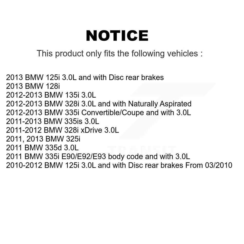 Rear Brake Pads Wear Sensor (2 Pack) For BMW 328i xDrive 335i 335is 135i 128i 335d 125i KSE-100288