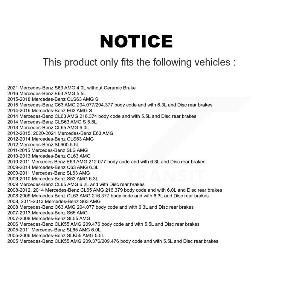 Rear Brake Pads Wear Sensor (2 Pack) For Mercedes-Benz C63 AMG E63 S CLS63 SLK55 SL63 SLS KSE-100295