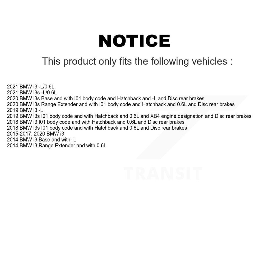 Rear Brake Pads Wear Sensor (2 Pack) For BMW i3 i3s KSE-100311