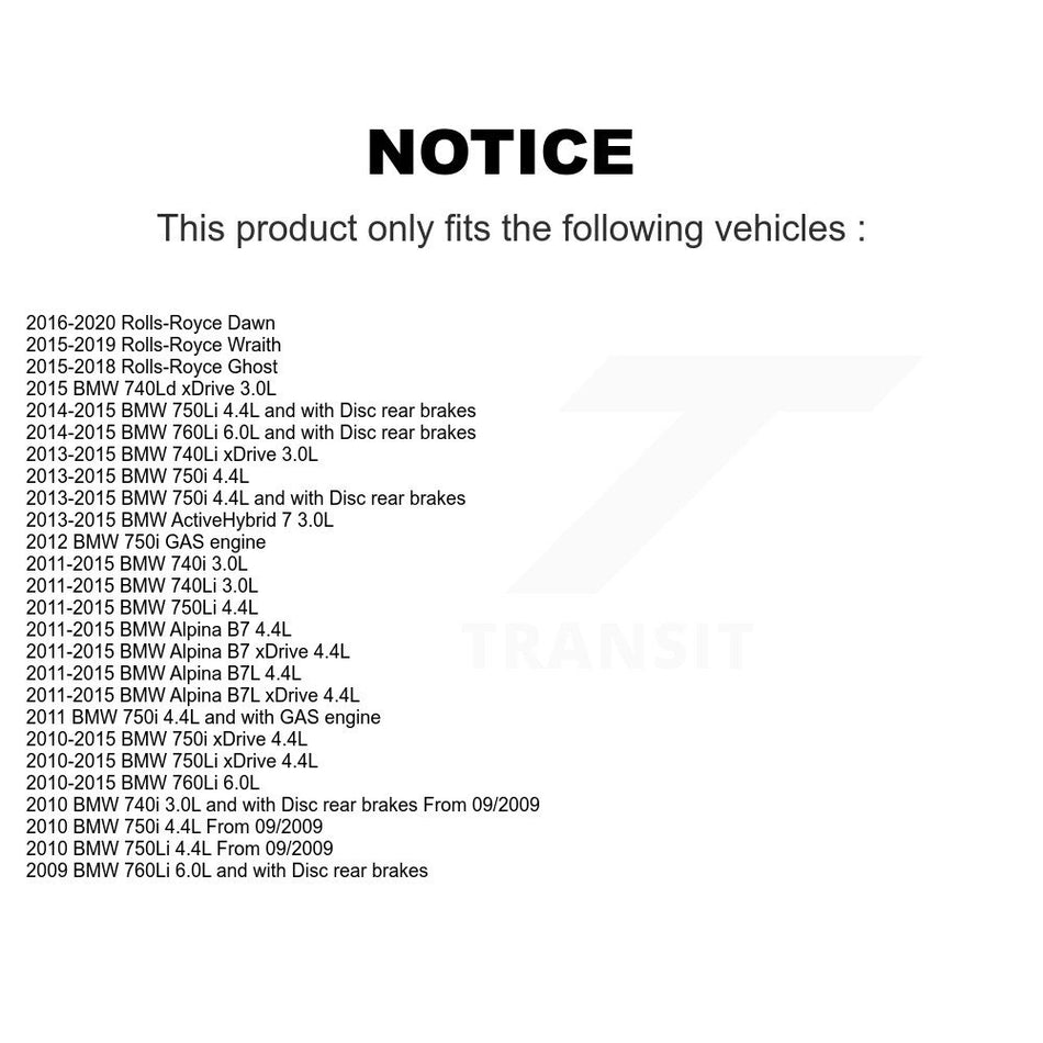 Rear Brake Pads Wear Sensor (2 Pack) For BMW 750i xDrive 750Li Rolls-Royce Wraith 740Li 7 KSE-100319