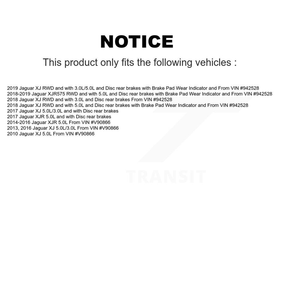 Rear Brake Pads Wear Sensor (2 Pack) For Jaguar XJ XJR XJR575 KSE-100321