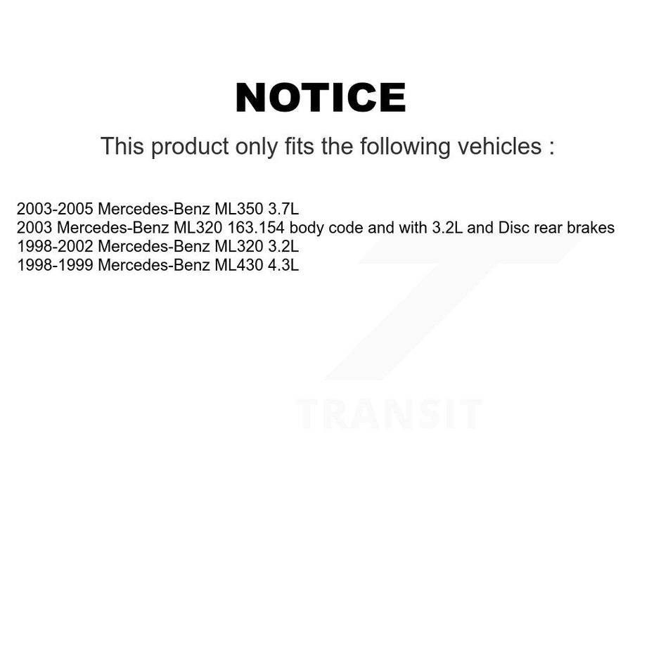 Rear Brake Pads Wear Sensor (2 Pack) For Mercedes-Benz ML320 ML350 ML430 KSE-100327