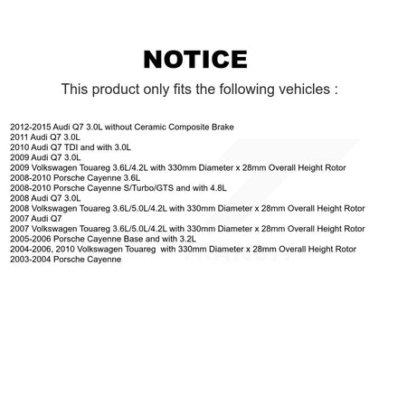 Rear Brake Pads Wear Sensor (2 Pack) For Audi Q7 Porsche Cayenne Volkswagen Touareg KSE-100330