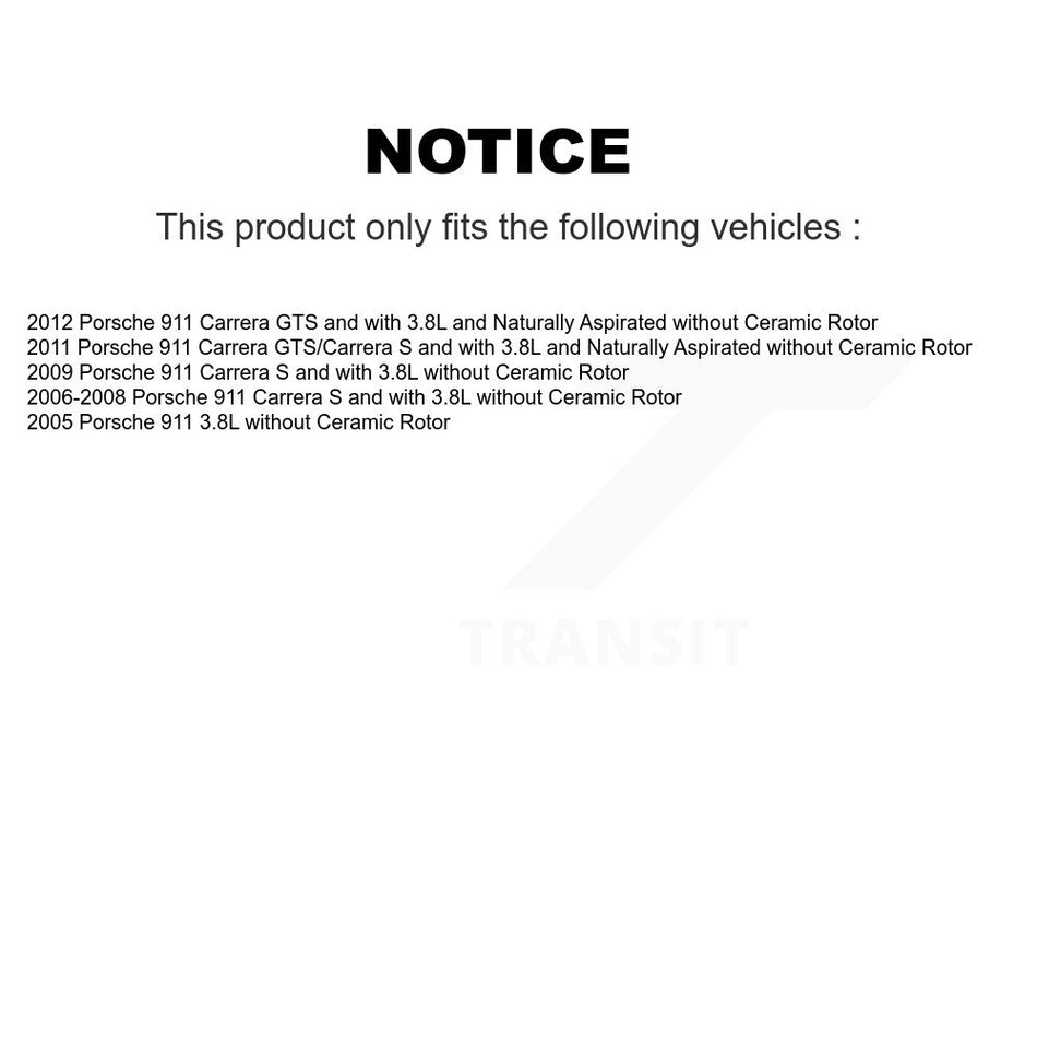 Front Brake Pads Wear Sensor (2 Pack) For Porsche 911 without Ceramic Rotor KSE-100354