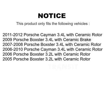 Front Rear Brake Pads Wear Sensor (2 Pack) For Porsche Boxster Cayman KSE-100371