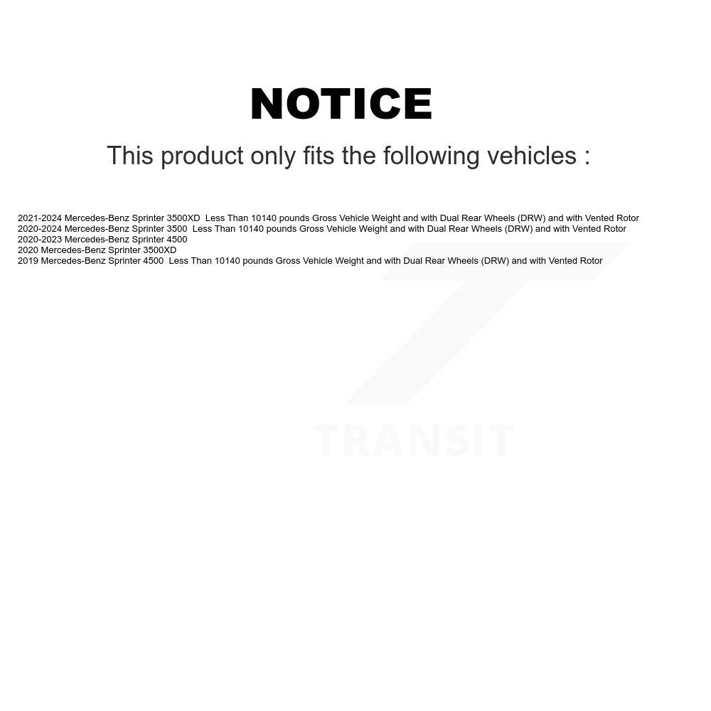 Front Rear Brake Pads Wear Sensor (4 Pack) For Mercedes-Benz Sprinter 3500 4500 3500XD KSE-100417