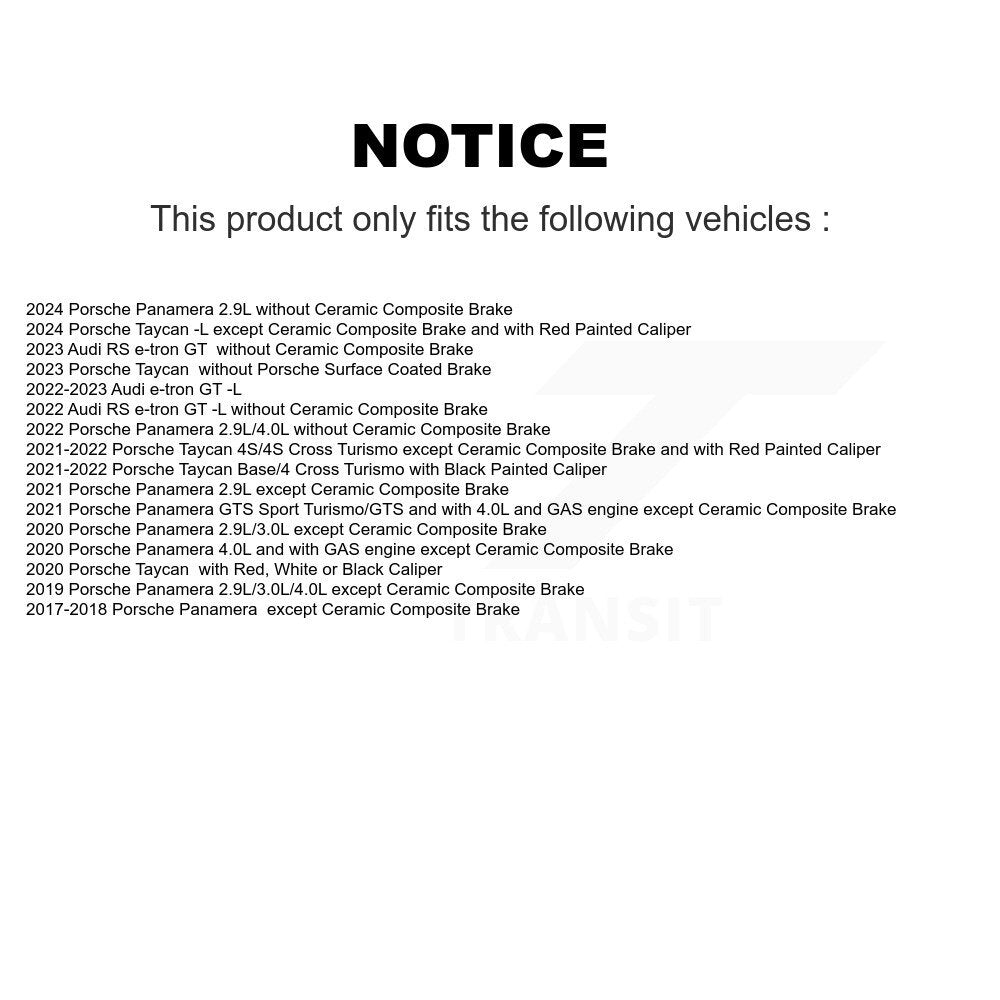 Front Rear Brake Pads Wear Sensor (4 Pack) For Porsche Taycan Panamera Audi e-tron GT RS KSE-100424