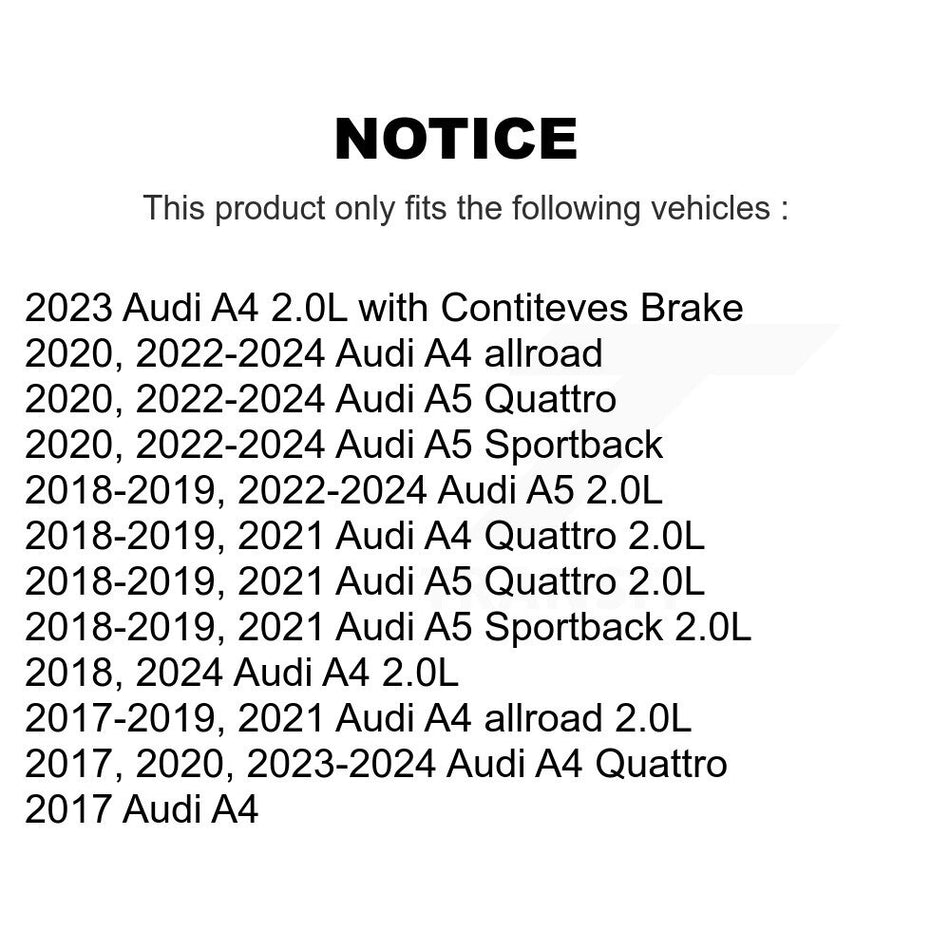 Front Rear Brake Pads Wear Sensor (4 Pack) For Audi A4 Quattro A5 Sportback allroad KSE-100442