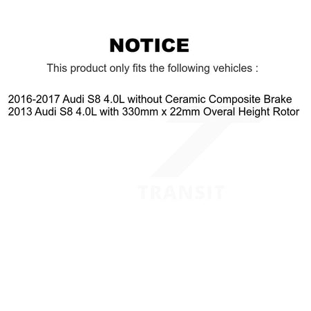 Front Rear Brake Pads Wear Sensor (4 Pack) For Audi S8 4.0L KSE-100450