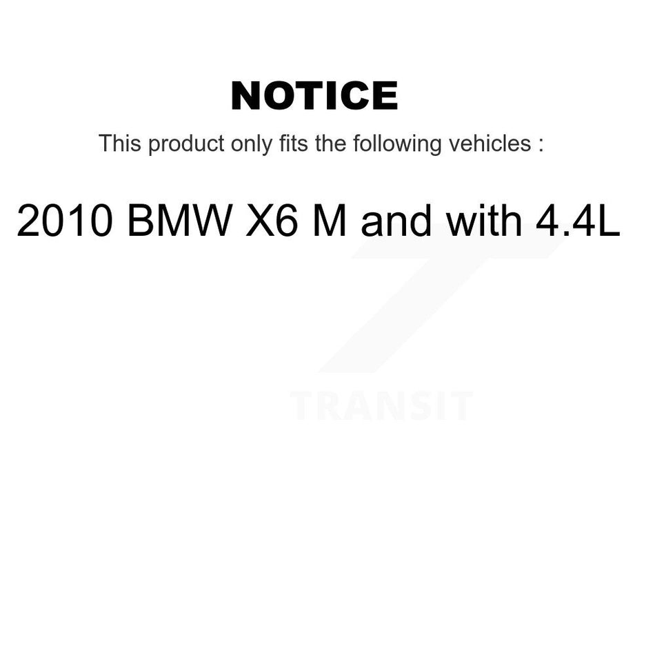 Front Rear Brake Pads Wear Sensor (4 Pack) For 2010 BMW X6 M with 4.4L KSE-100452