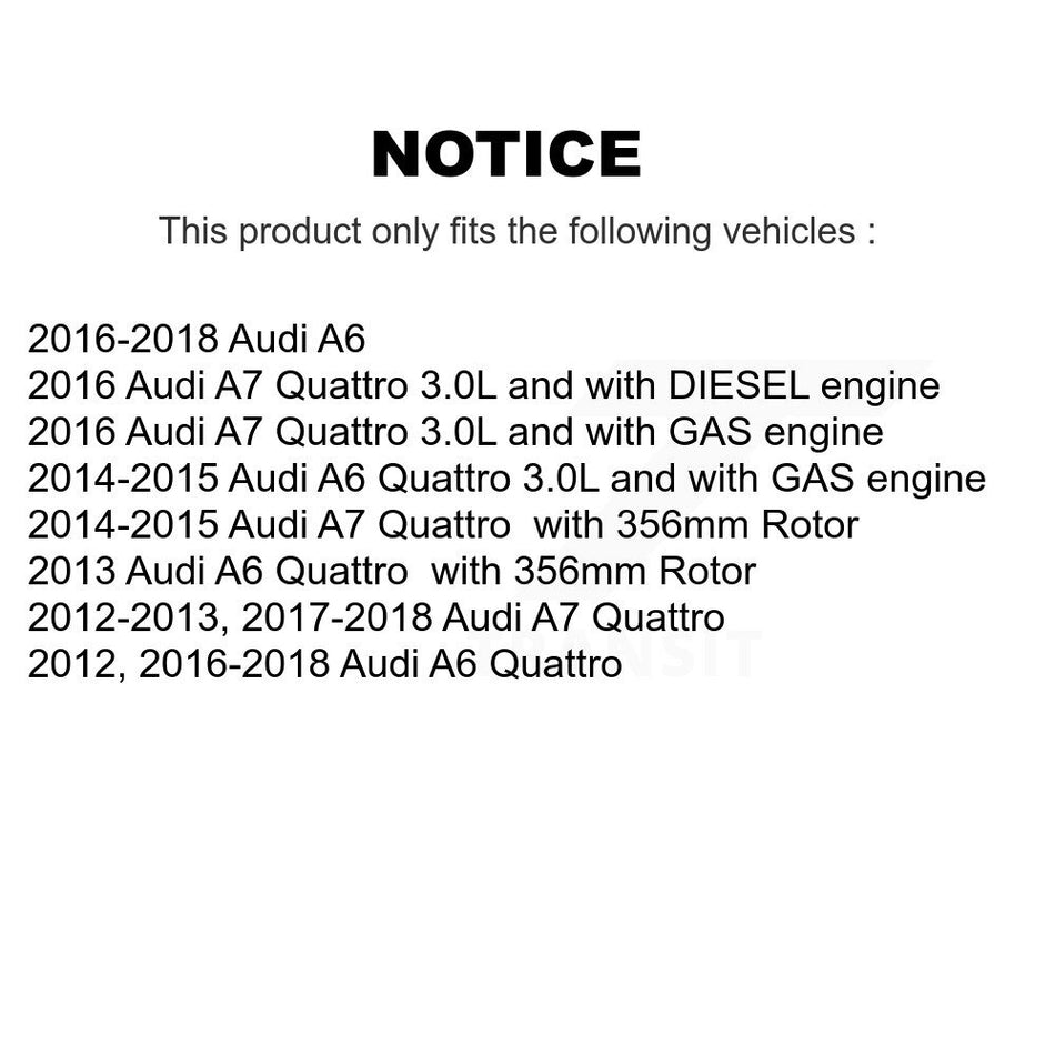 Front Rear Brake Pads Wear Sensor (4 Pack) For Audi A6 Quattro A7 KSE-100453