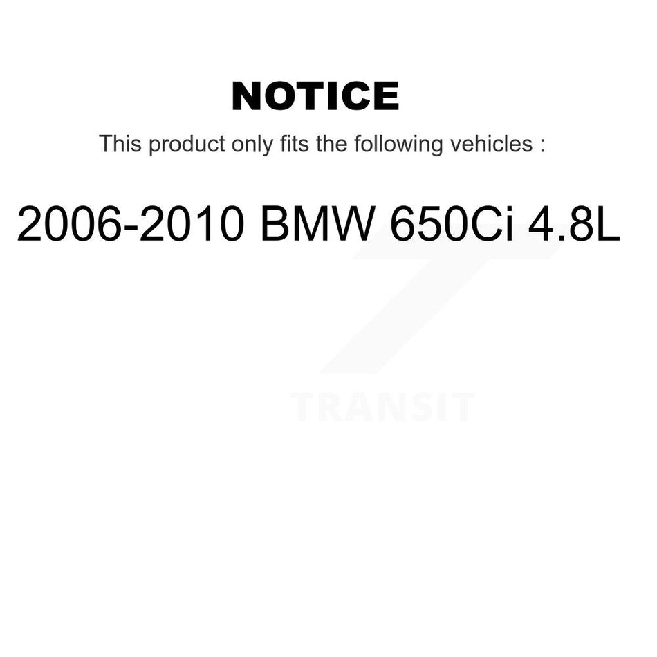 Front Rear Brake Pads Wear Sensor (4 Pack) For 2006-2010 BMW 650Ci 4.8L KSE-100457