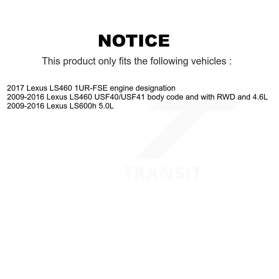 Rear Brake Pads Wear Sensor (2 Pack) For Lexus LS460 LS600h KSE-100469