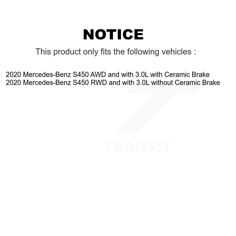 Front Rear Brake Pads Wear Sensor (4 Pack) For Mercedes-Benz S450 KSE-100475