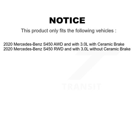 Front Rear Brake Pads Wear Sensor (4 Pack) For Mercedes-Benz S450 KSE-100475