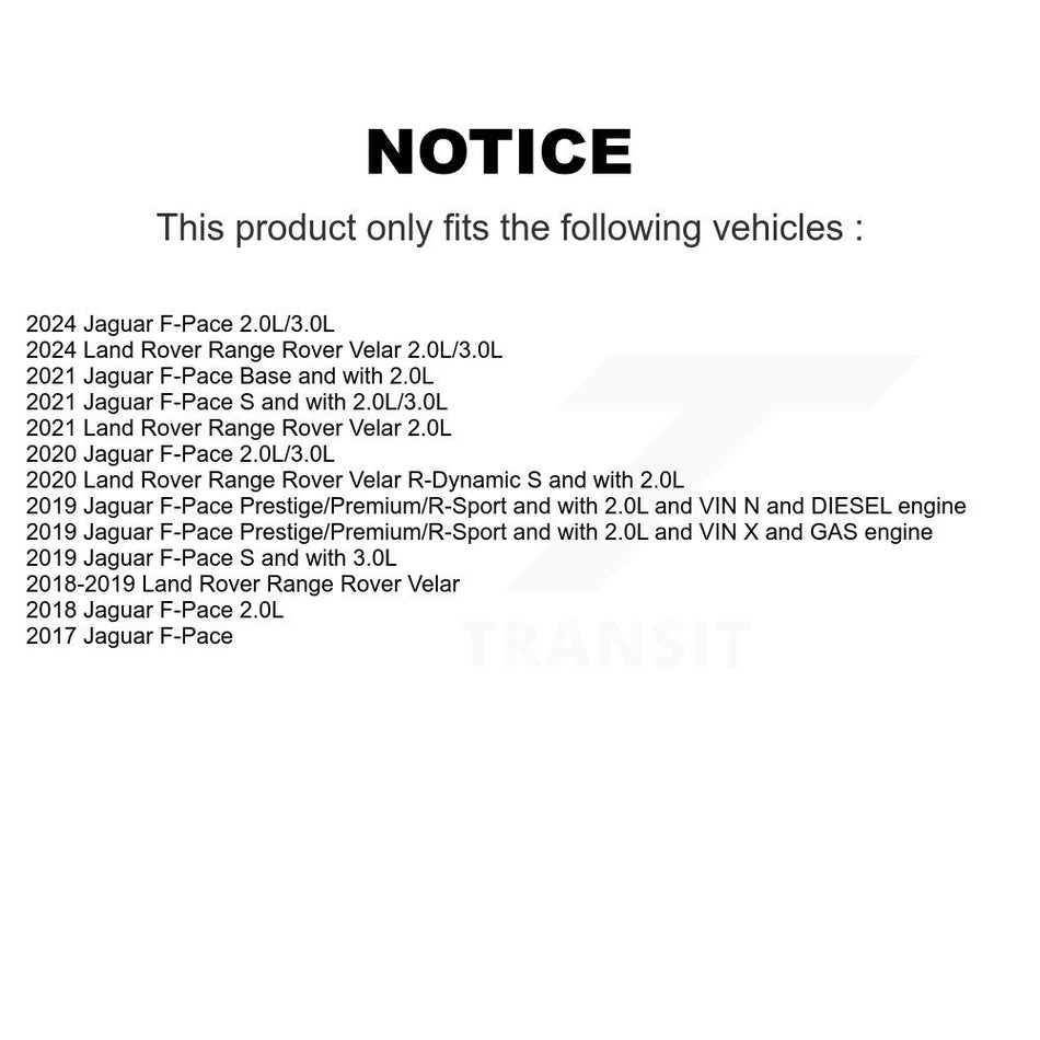 Front Rear Brake Pads Wear Sensor (4 Pack) For Jaguar F-Pace Land Rover Range Velar KSE-100485