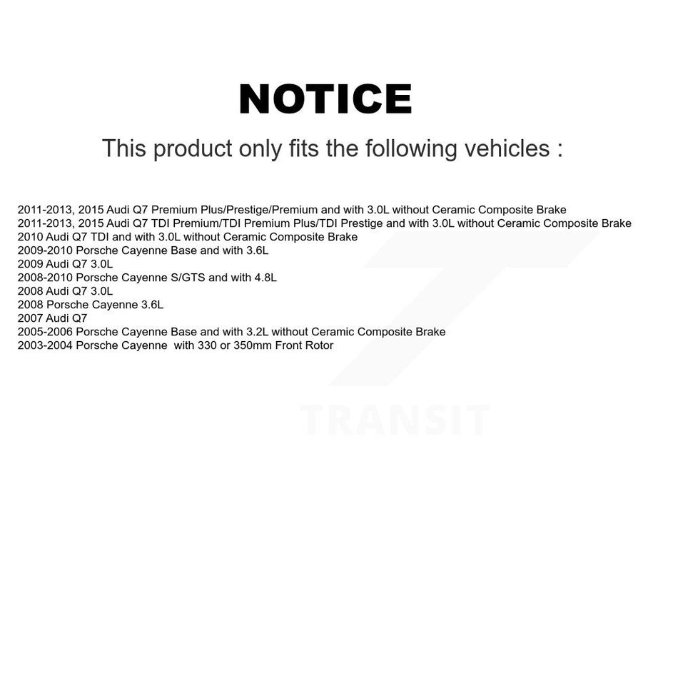 Front Rear Brake Pads Wear Sensor (4 Pack) For Audi Q7 Porsche Cayenne KSE-100486