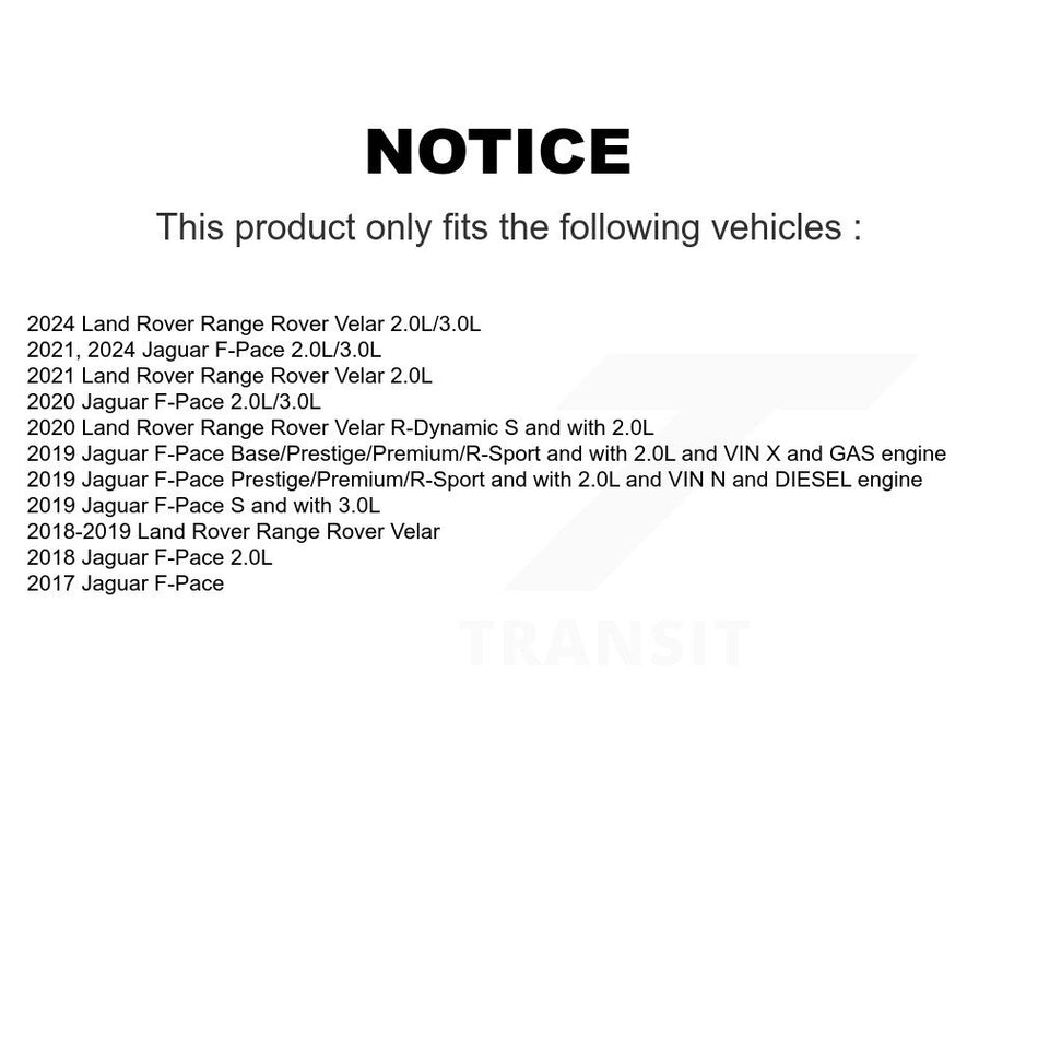 Front Brake Pads Wear Sensor (2 Pack) For Jaguar F-Pace Land Rover Range Velar KSE-100491