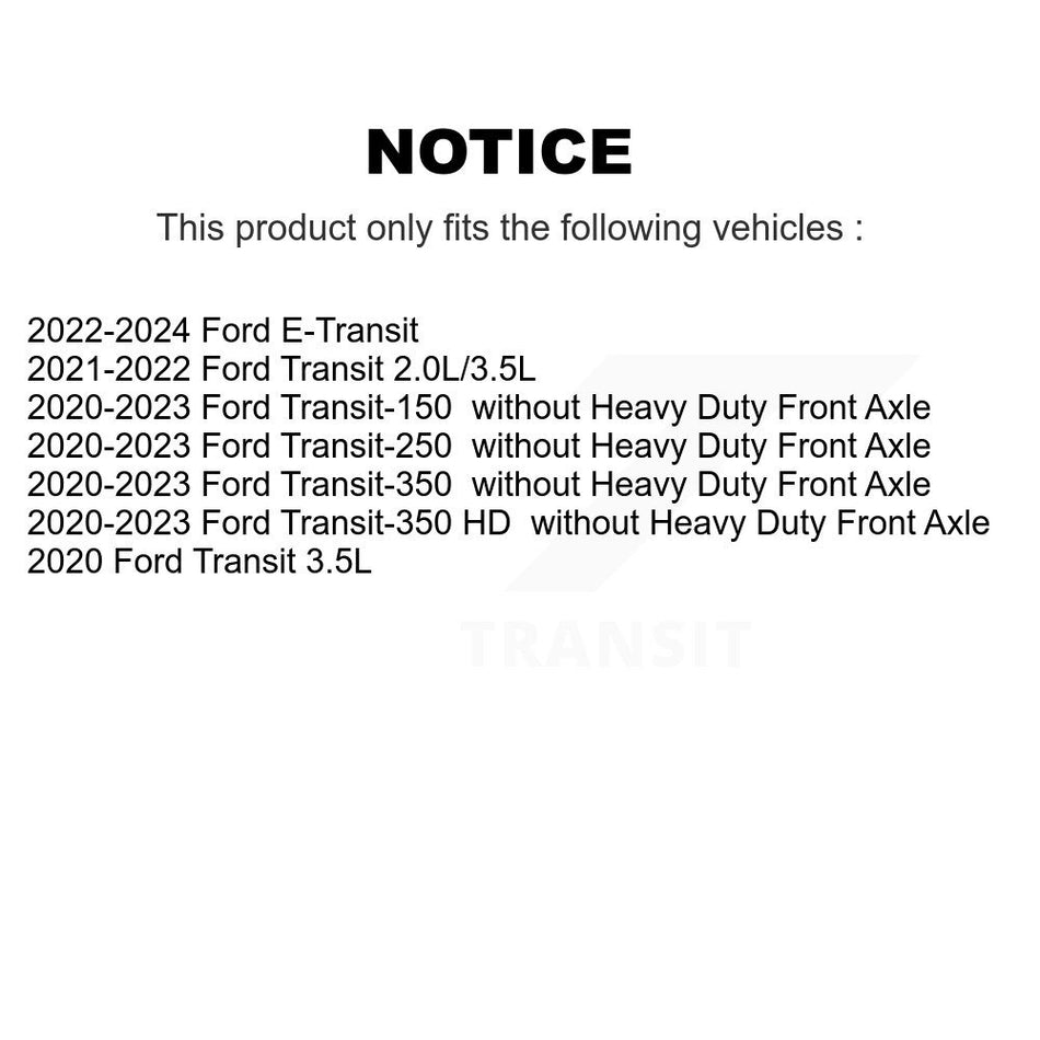 Front Brake Pads Wear Sensor (2 Pack) For Ford Transit-250 Transit-350 Transit-150 HD KSE-100494