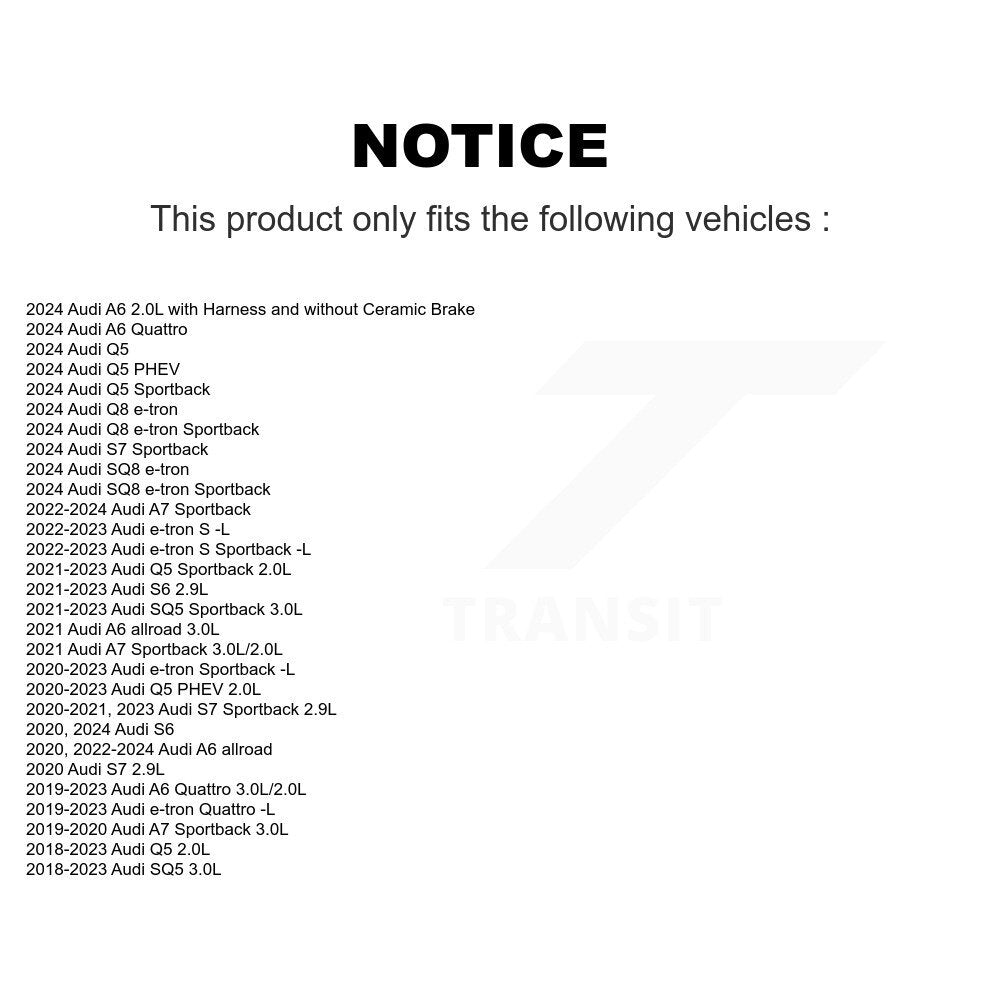 Rear Brake Pads Wear Sensor (2 Pack) For Audi Q5 Sportback SQ5 e-tron Quattro A6 PHEV A7 KSE-100497