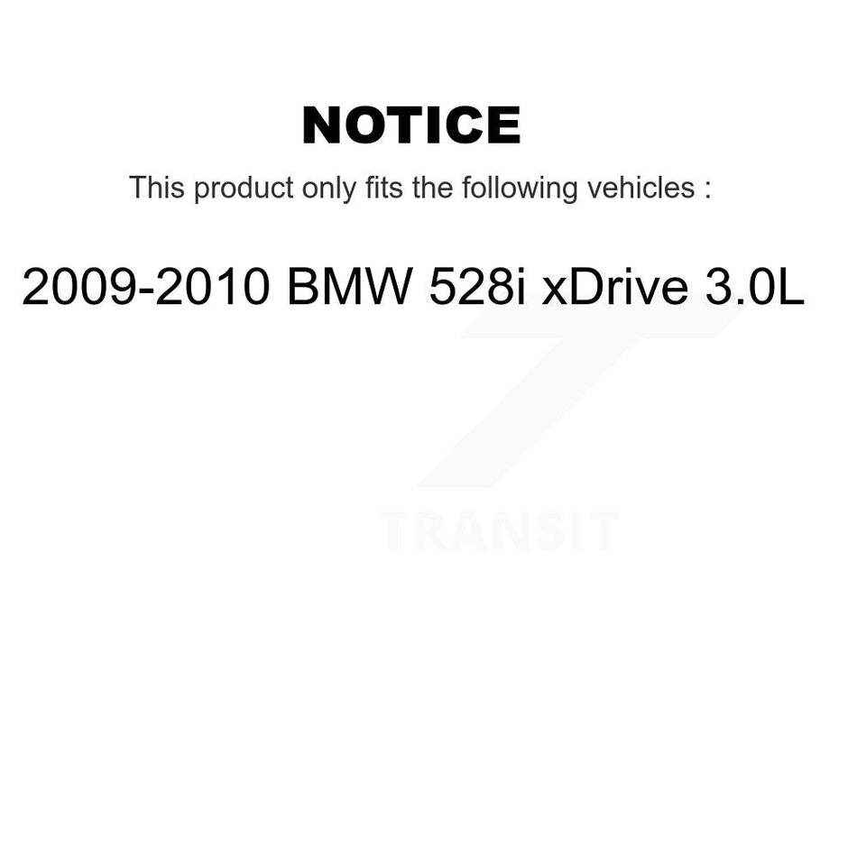 Front Rear Brake Pads Wear Sensor (4 Pack) For 2009-2010 BMW 528i xDrive 3.0L KSE-100512