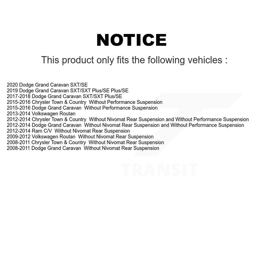 Front Suspension Strut & Mount Kit For Dodge Grand Caravan Chrysler Town Country KSH-100275