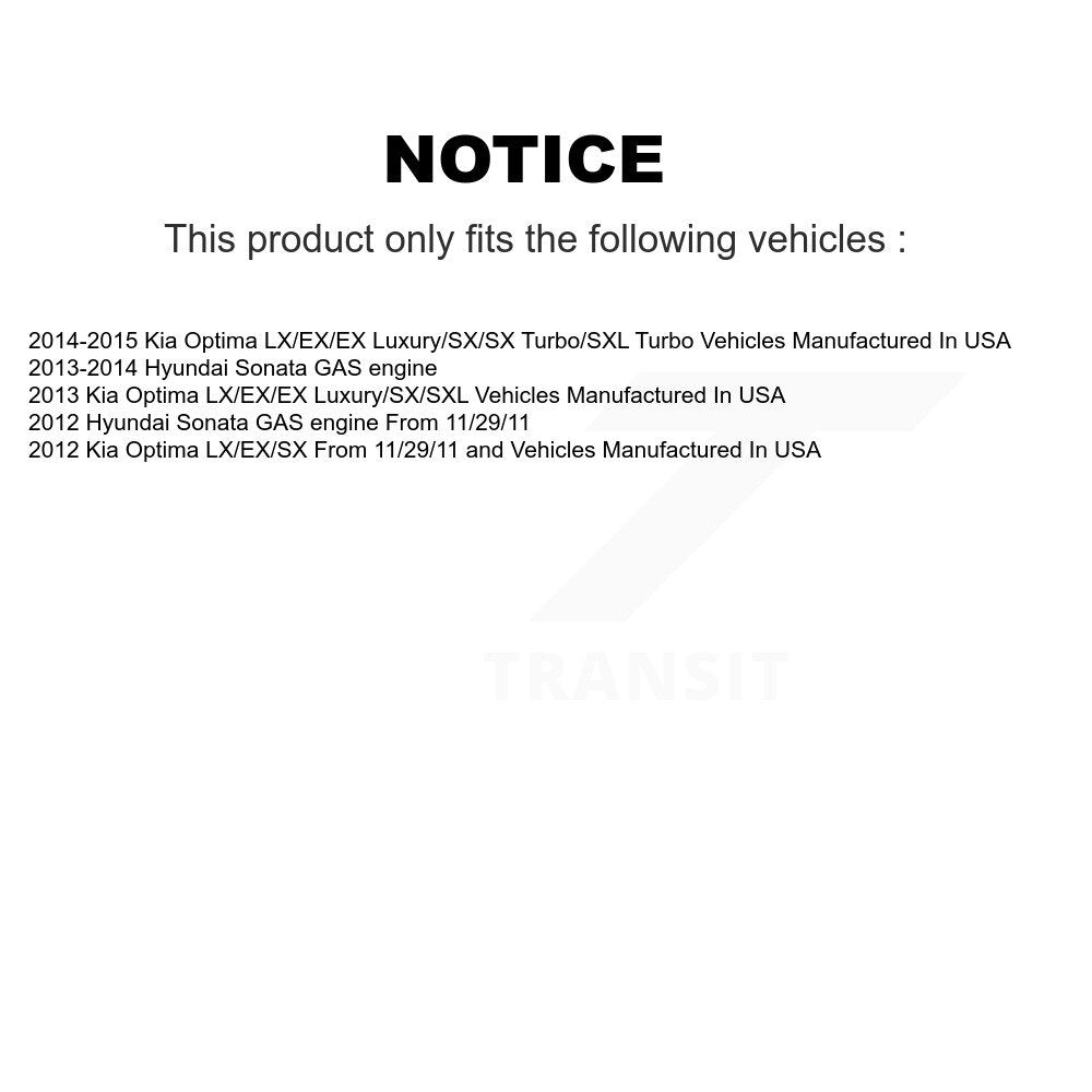 Front Right Suspension Strut And Mount Kit For Hyundai Sonata Kia Optima KSH-100366