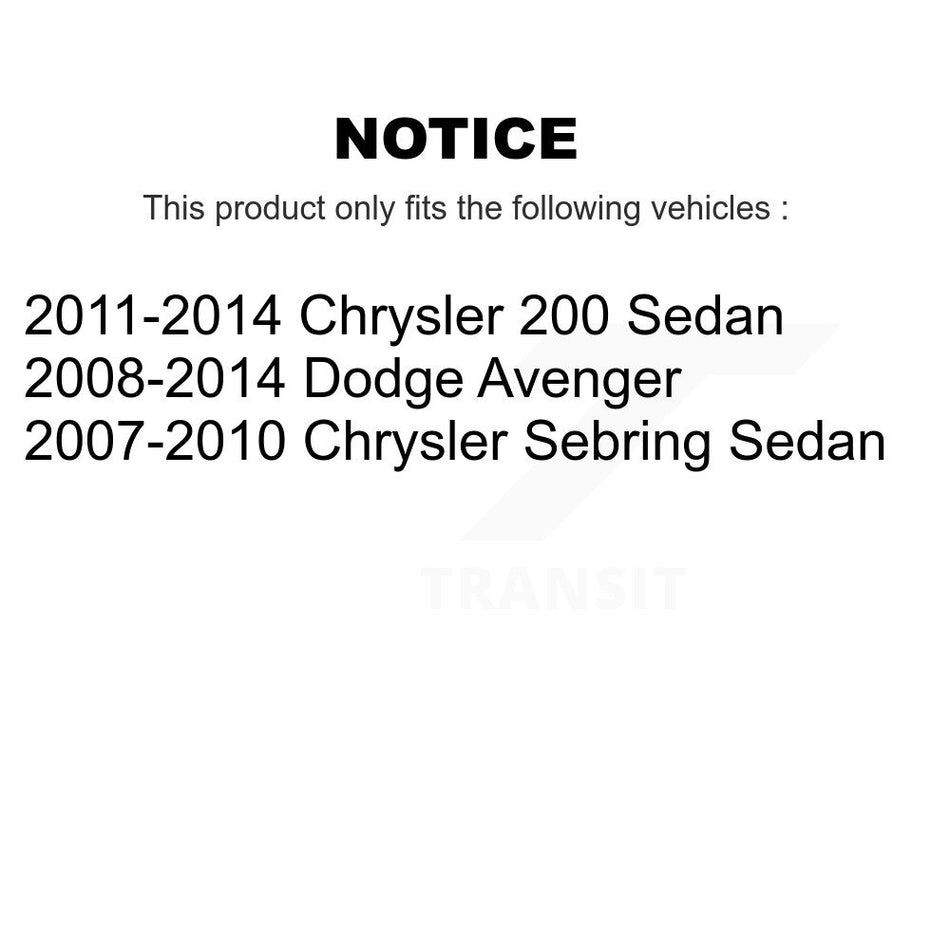 Front Suspension Strut And Mount Kit For Chrysler 200 Dodge Avenger Sebring KSH-100448