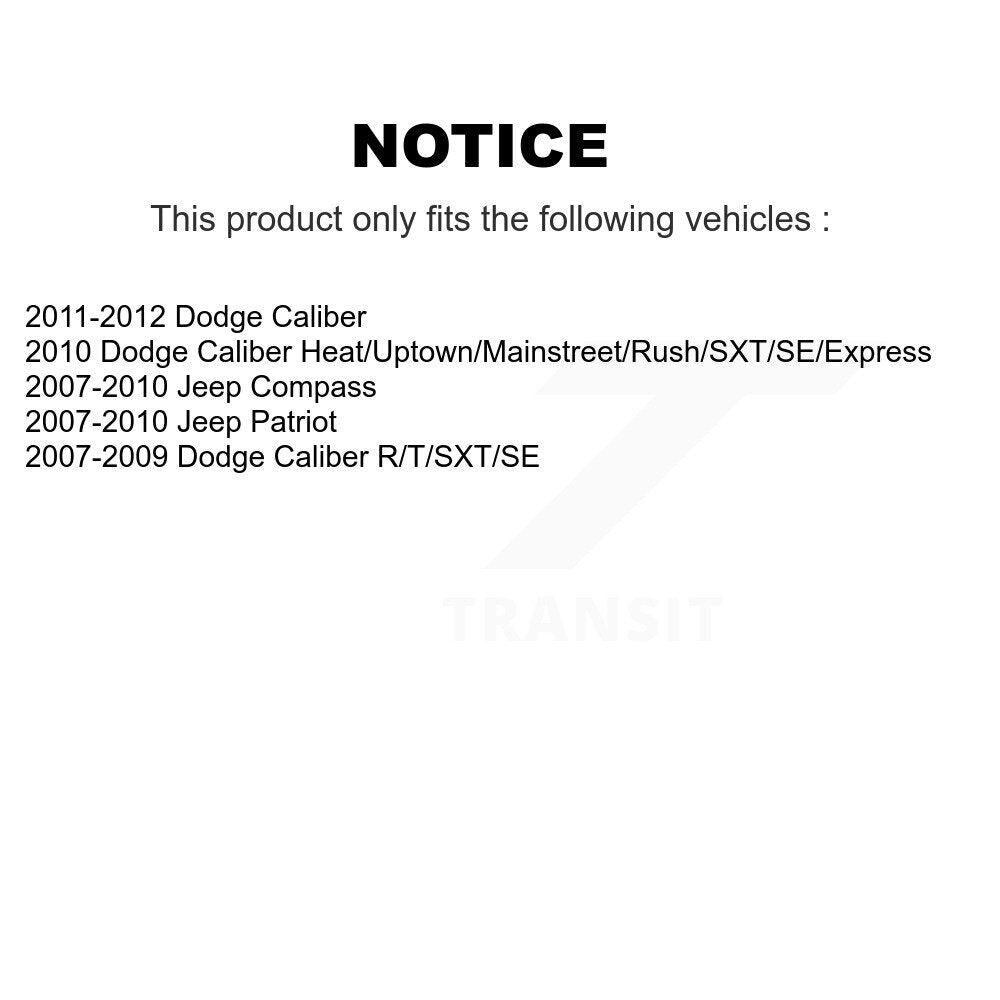 Rear Suspension Strut And Mount Kit For Jeep Dodge Caliber Patriot Compass KSH-100491