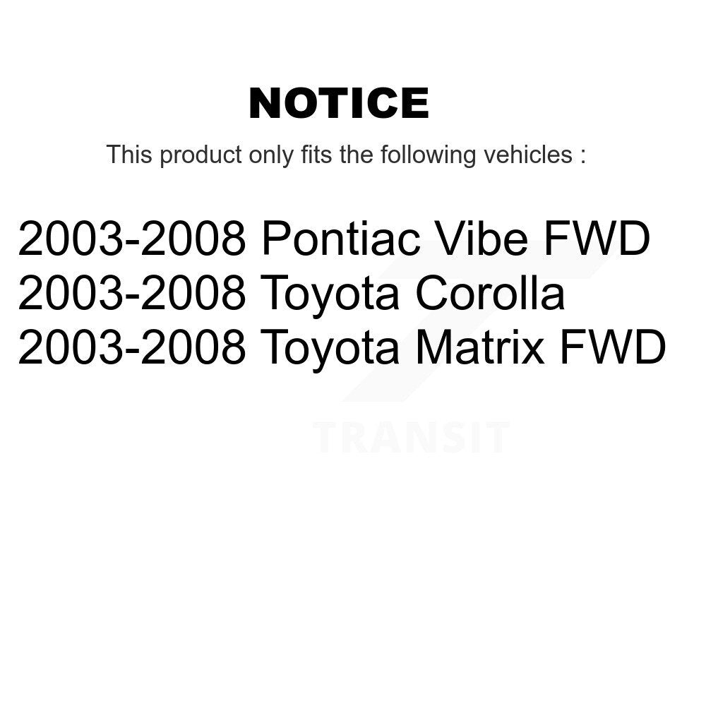Rear Suspension Strut & Mount Kit For 2003-2008 Toyota Corolla Matrix Pontiac Vibe KSH-100495