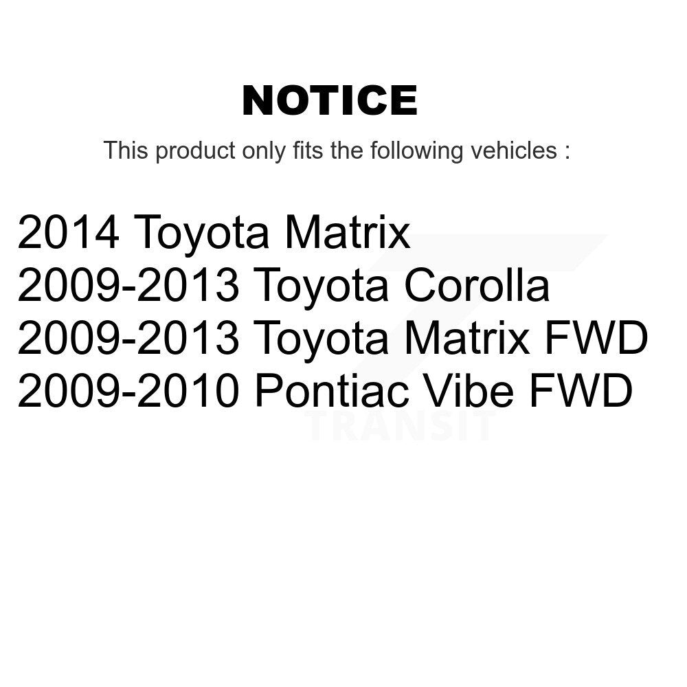 Front Rear suspension Strut & Hardware Kit (8Pc) For Toyota Corolla Matrix Pontiac Vibe KSH-100533