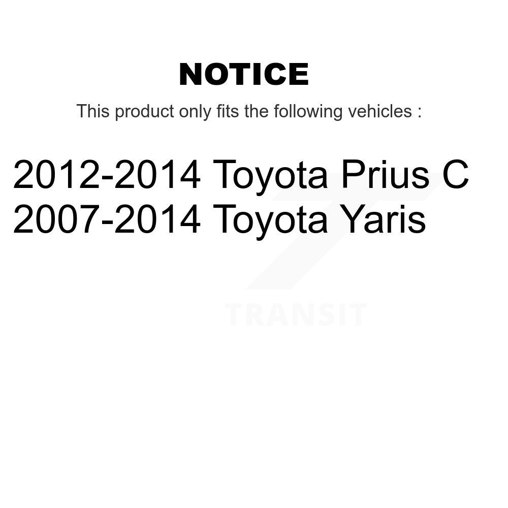 Front suspension Strut Rear Shock absorber & Hardware Kit (8Pc) For Toyota Yaris Prius C KSH-100557