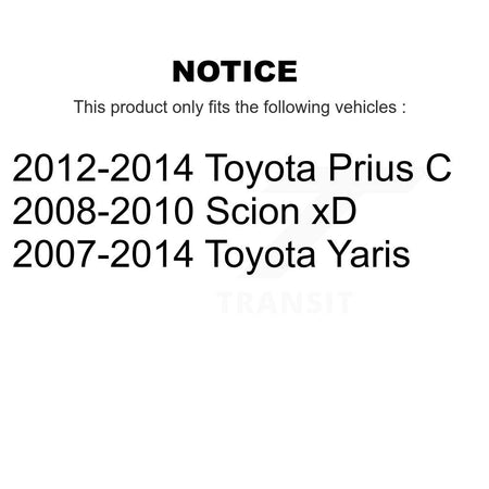Rear Suspension Shock Absorber And Strut Mount Kit For Toyota Yaris Prius C Scion xD KSH-100571