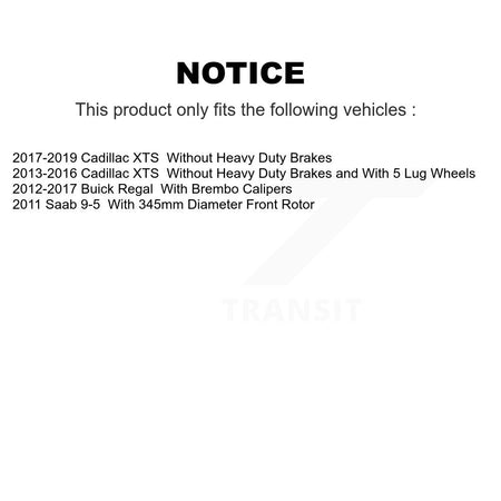 Front Rear Semi-Metallic Brake Pads Kit For Buick Regal Cadillac XTS Saab 9-5 KSM-100007