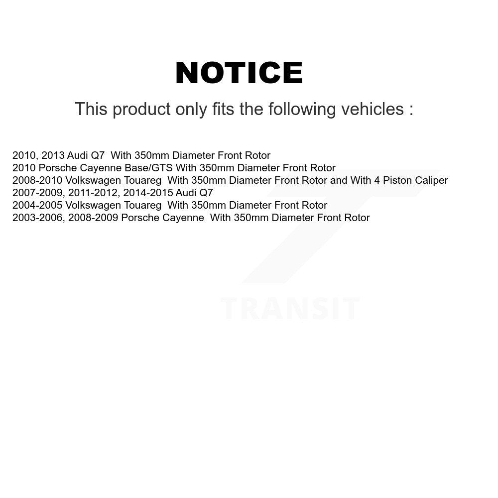 Front Rear Semi-Metallic Brake Pads Kit For Audi Q7 Porsche Cayenne Volkswagen Touareg KSM-100013