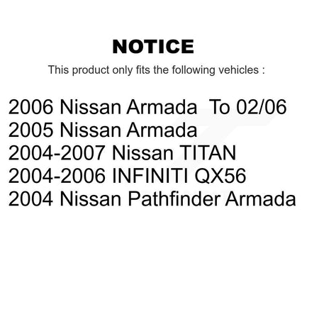 Front Rear Semi-Metallic Brake Pads Kit For Nissan TITAN INFINITI QX56 Armada Pathfinder KSM-100014