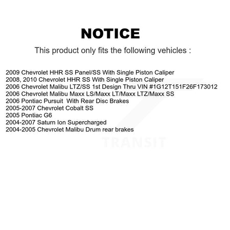 Front Rear Semi-Metallic Brake Pads Kit For Chevrolet Pontiac Cobalt G5 Saturn Ion Malibu KSM-100018