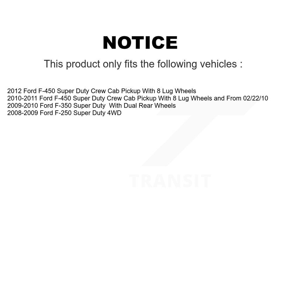 Front Rear Semi-Metallic Brake Pads Kit For Ford F-250 Super Duty F-350 F-450 KSM-100038