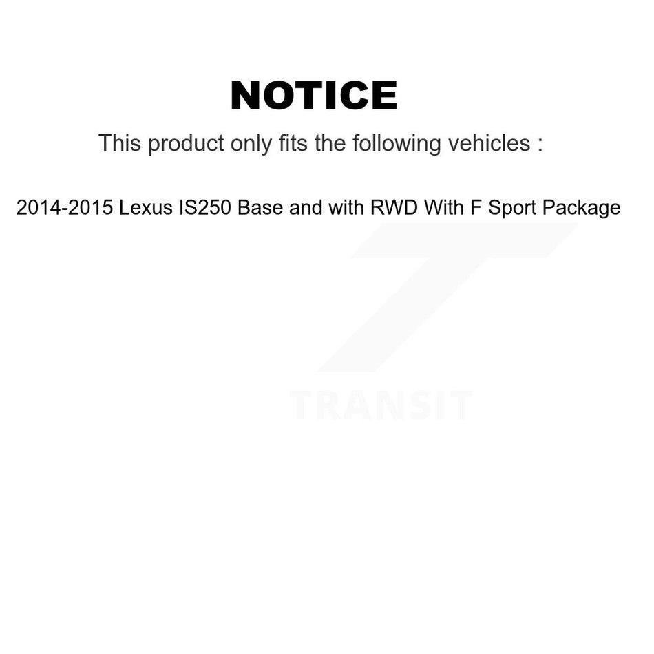 Front Rear Semi-Metallic Brake Pad Kit For Lexus IS250 Base with RWD With F Sport Package KSM-100076