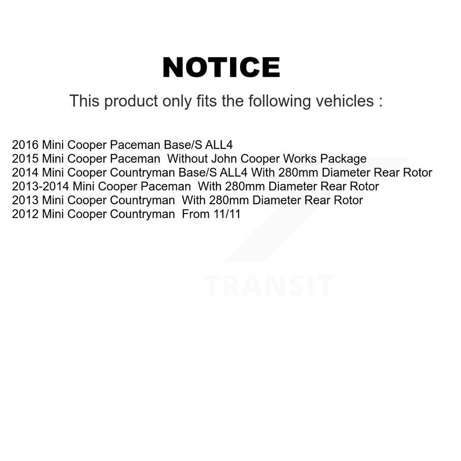 Front Rear Semi-Metallic Brake Pads Kit For Mini Cooper Countryman Paceman KSM-100086