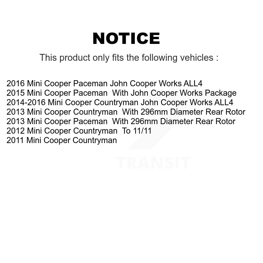 Front Rear Semi-Metallic Brake Pads Kit For Mini Cooper Countryman Paceman KSM-100087