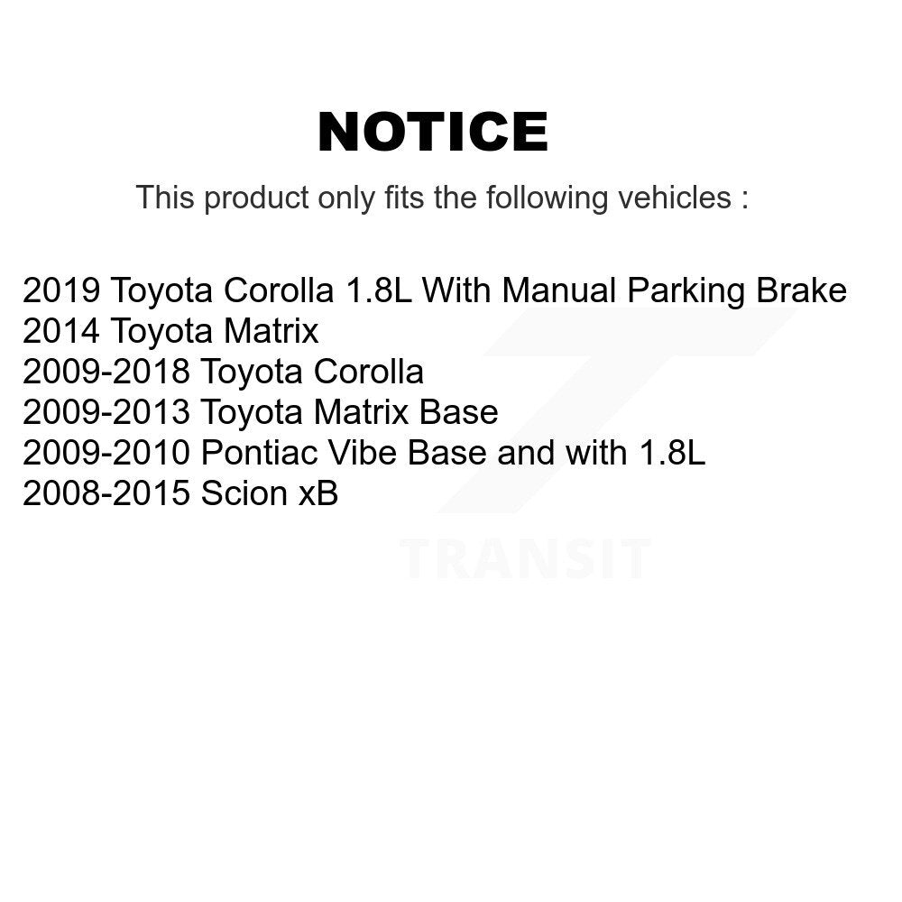 Front Rear Semi-Metallic Brake Pads Kit For Toyota Corolla Matrix Pontiac Vibe Scion xB KSM-100090