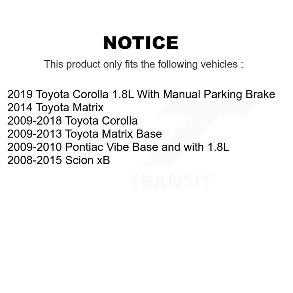 Front Rear Semi-Metallic Brake Pads Kit For Toyota Corolla Matrix Pontiac Vibe Scion xB KSM-100090